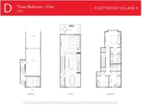 Fleetwood Village II Plan D 3 bed+DEN+2 bath