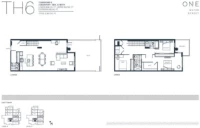 ONE Water Street Plan TH6 Townhome6 2 bed+DEN+2