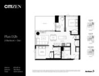 Citizen Plan D2b 2-bedroom + Den