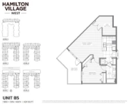 Hamilton Village Phases 2 & 3 Unit B5 1 bed+DEN+1 bath