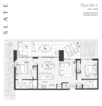 Slate Plan B6-L 2 bed+2 bath