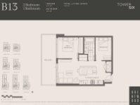 The Amazing Brentwood - Tower 6 Plan B13 2 bed+1 bath