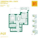 ACE on the Drive Plan B1 1 bed+1 bath