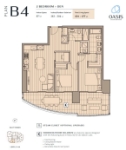 Oasis at Concord Brentwood (East Tower) Plan B4 2 bed+DEN+2 bath