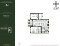 Luxio on the Park Plan D2 2 bed+DEN