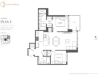 Sun Towers Two Plan F 2 bed + 2 bath