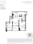 The Grand on King George Plan 05 2 bed+1 bath