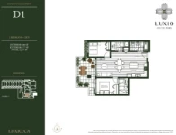 Luxio on the Park Plan D1 2 bed+DEN