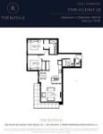 The Royale Type H 2 bed+2 bath