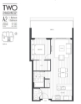 Two Shaughnessy Plan A2 1 bed+1 bath