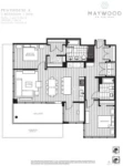 Maywood on the Park Plan Penthouse4 2 bed+DEN