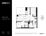 Citizen Plan D2a 2-bedroom + Den