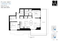 The City of Lougheed - Tower THREE Plan BB1 2 bed+Den+ 1