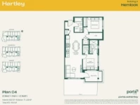 Hartley - Hemlock (Building 1) Plan C4 2 bed+DEN+2 bath