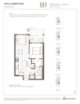 The Commons Plan B1 1 Bedroom + 1 Bath
