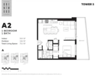The Amazing Brentwood - Tower 5 Plan A2 1 bed+1 bath
