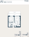 Frame Plan A1 1 bed+1 bath