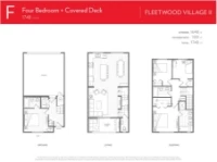 Fleetwood Village II Plan F 4 bed+Covered Deck+ 3 bath