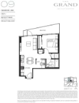 The Grand on King George Plan 09 1 bed+DEN+1 bath