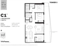 The Amazing Brentwood - Tower 5 Plan C1 3 bed+2 bath