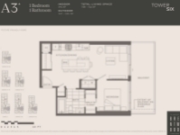 The Amazing Brentwood - Tower 6 Plan A3 1 bed+1 bath
